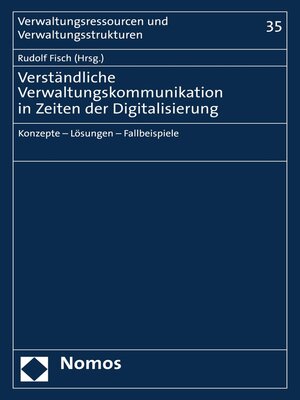 cover image of Verständliche Verwaltungskommunikation in Zeiten der Digitalisierung
